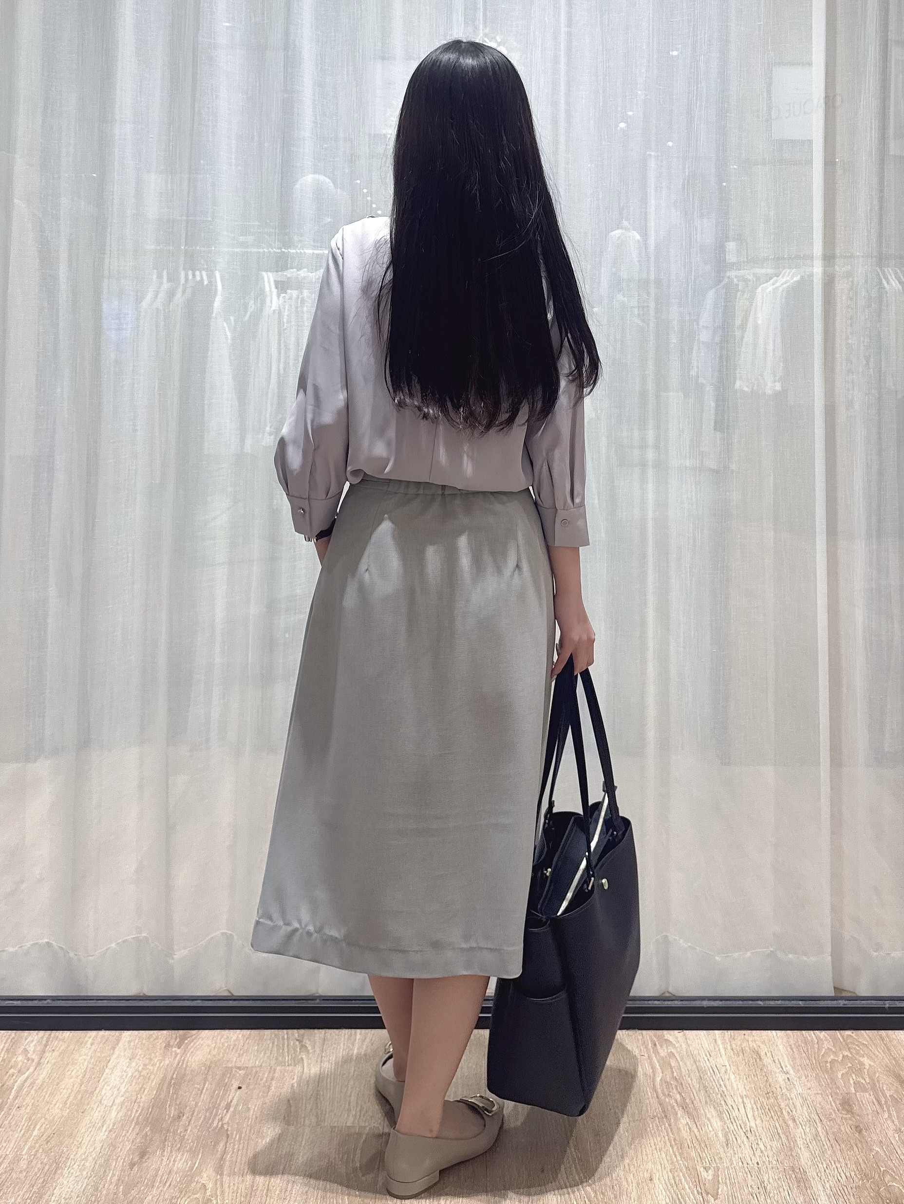 ぞうげさんの「OPAQUE.CLIP｜《再入荷》ダブルブレストテーラードジャケット【接触冷感／吸水速乾／イージーアイロン／防シワ／洗濯機O」を使ったコーディネート