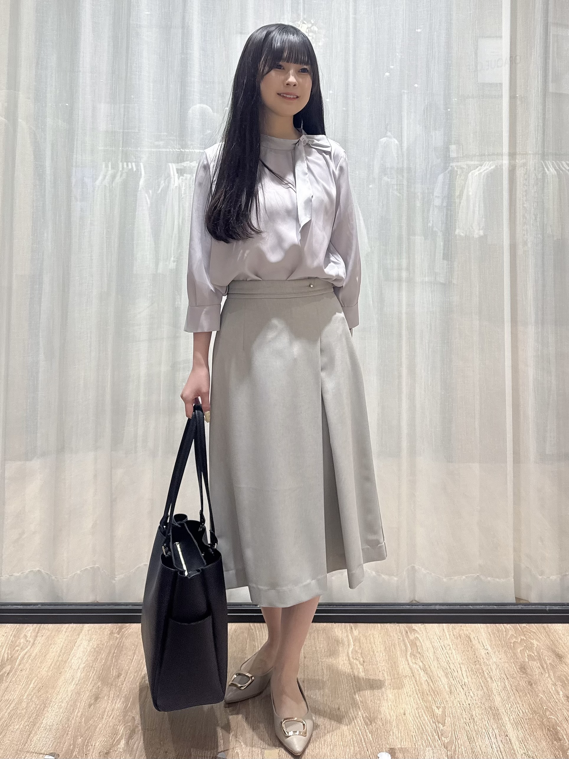 ぞうげさんの「OPAQUE.CLIP｜《再入荷》ダブルブレストテーラードジャケット【接触冷感／吸水速乾／イージーアイロン／防シワ／洗濯機O」を使ったコーディネート