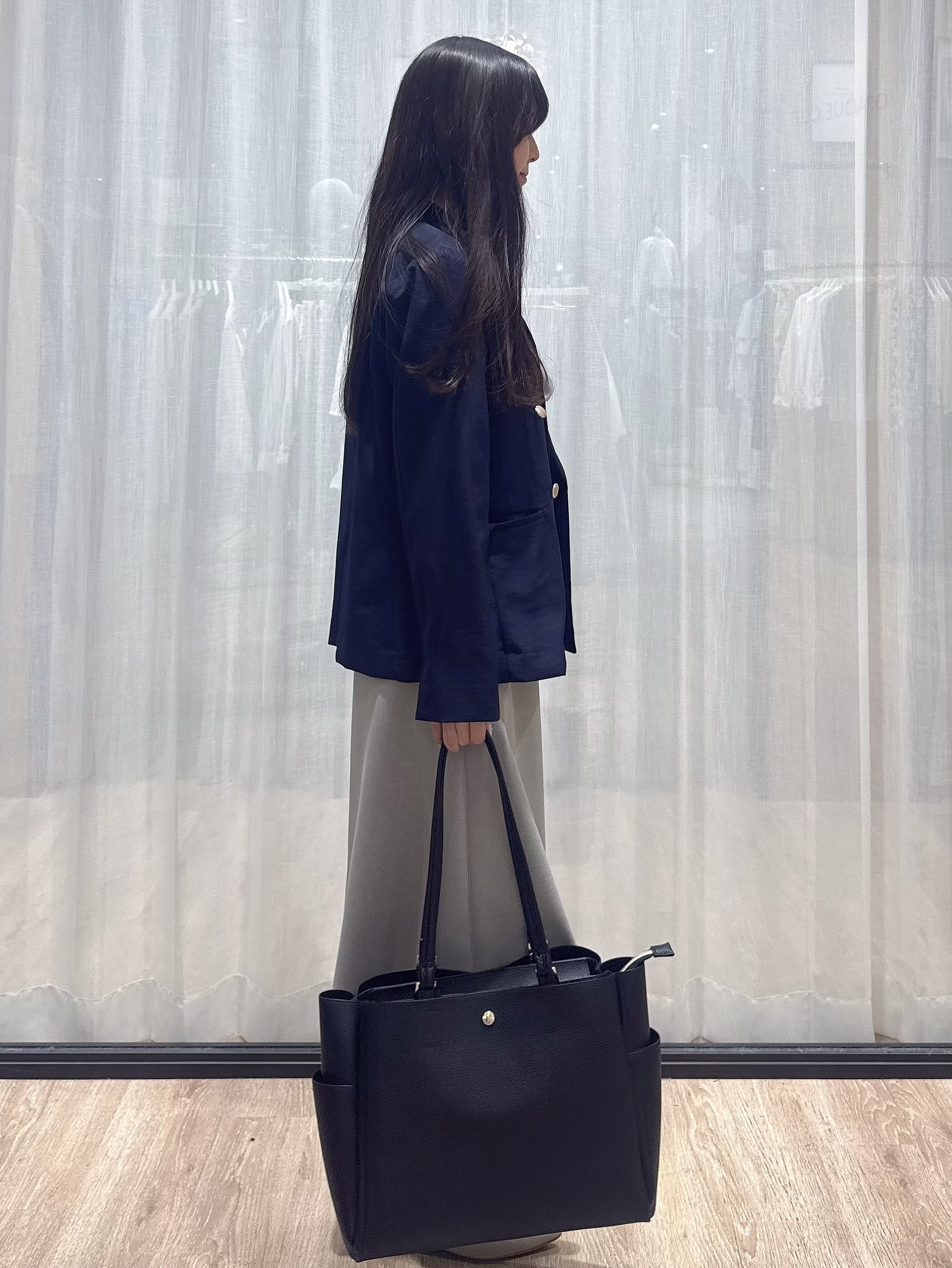 ぞうげさんの「OPAQUE.CLIP｜《再入荷》ダブルブレストテーラードジャケット【接触冷感／吸水速乾／イージーアイロン／防シワ／洗濯機O」を使ったコーディネート