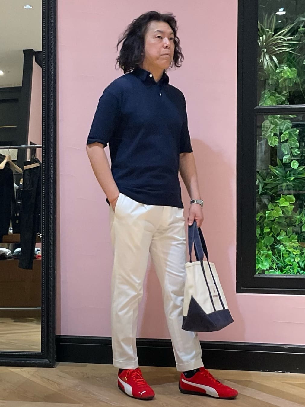Nagaseさんの「DRESSTERIOR｜【干場義雅&times;DRESSTERIOR/再入荷】ウォッシャブル ニットポロシャツ」を使ったコーディネート