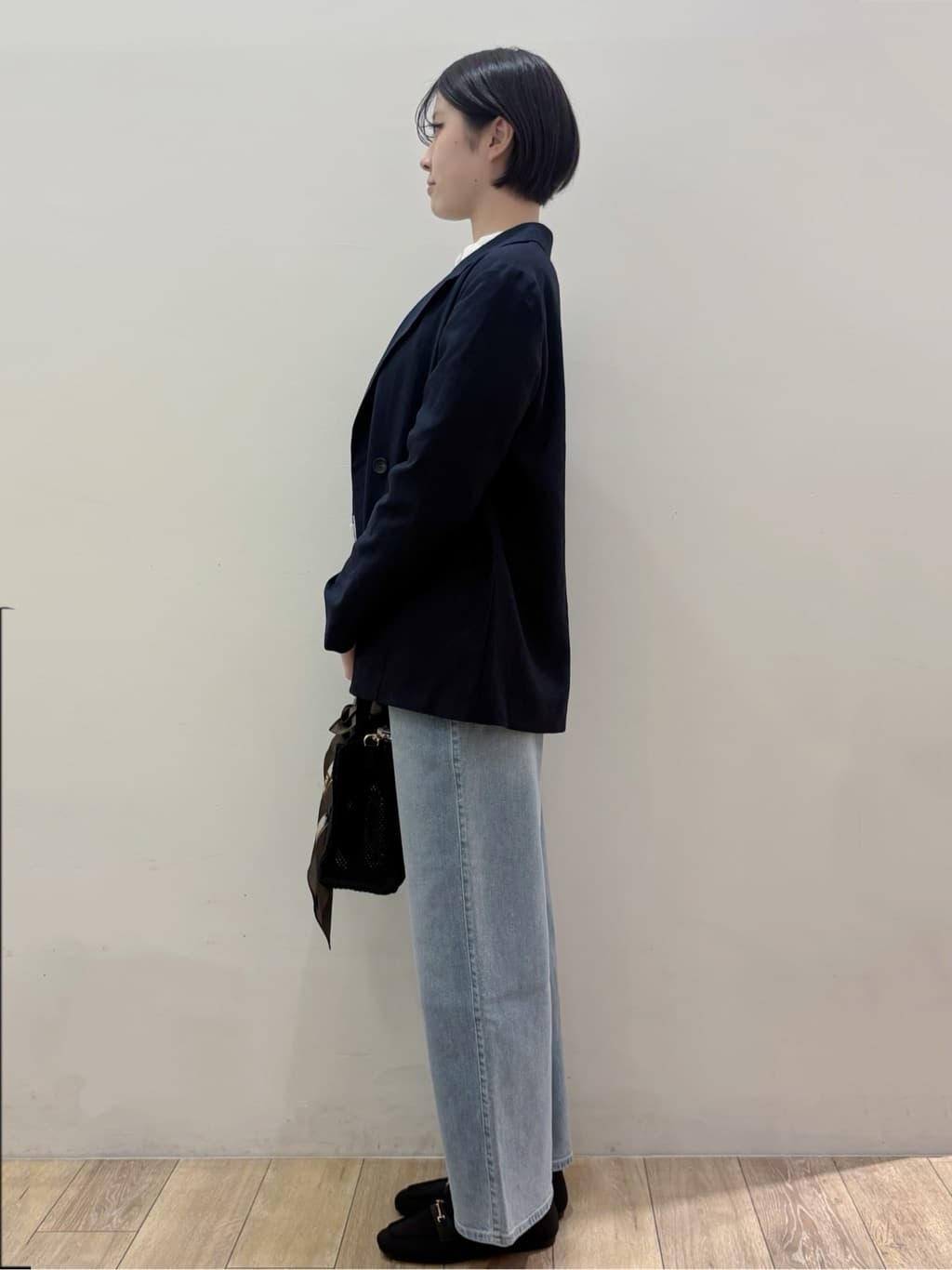 RINさんの「OPAQUE.CLIP｜ストライプペプラムデザインブラウス【洗濯機OK】」を使ったコーディネート
