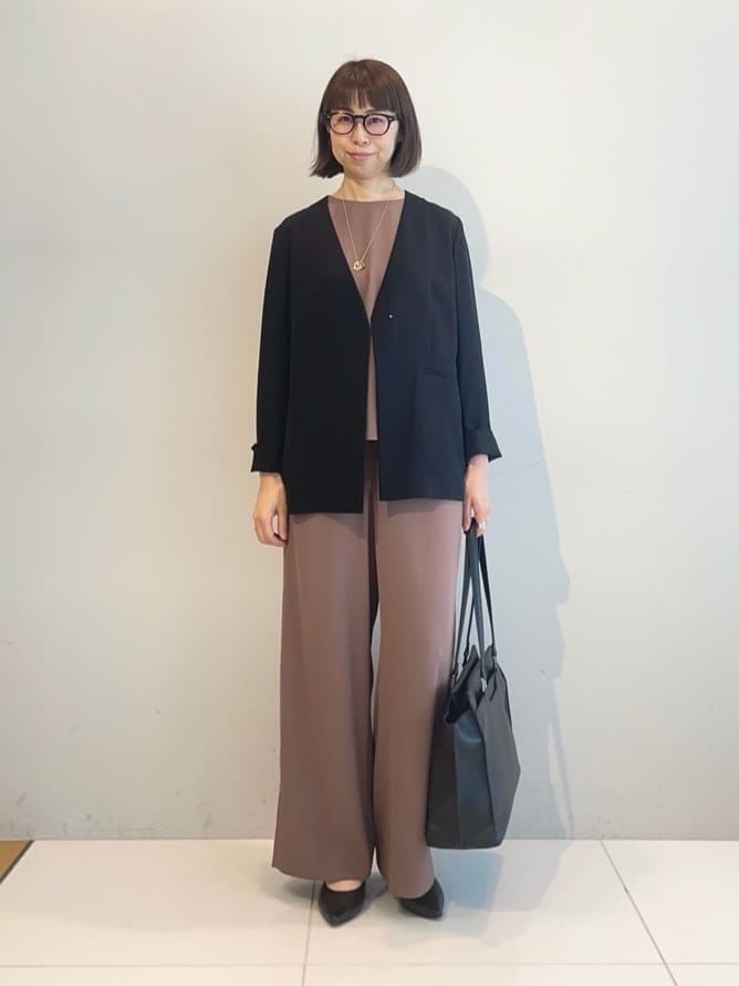 murayamaさんの「INDIVI｜【接触冷感／透湿／着る日傘】ノーカラージャケット」を使ったコーディネート