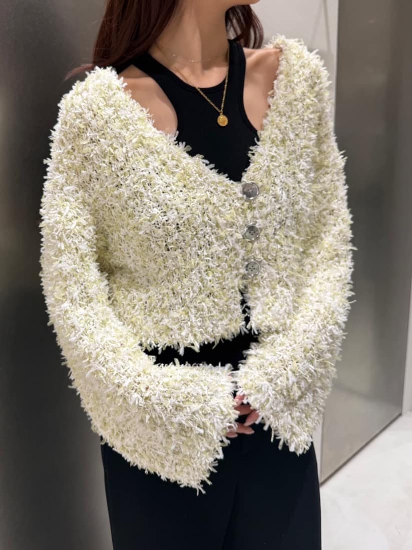 kanamiさんの「CODE A｜fancy yarn cardigan」を使ったコーディネート