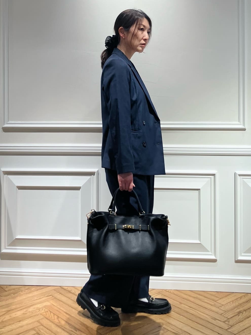TSUKUIさんの「DRESSTERIOR｜【セットアップ可/吸水速乾/ウォッシャブル】リネンブレンドオックスダブルジャケット」を使ったコーディネート