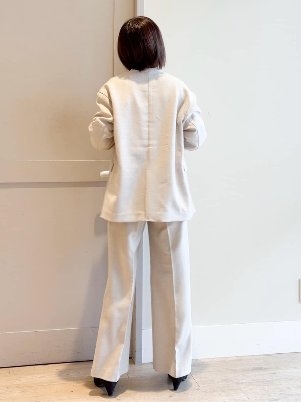 yamakoさんの「grove｜高評価！【カセット服】リネンライクソフトフレアパンツ」を使ったコーディネート
