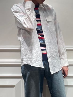 橋本さんの「DRESSTERIOR｜【Safari5月号掲載】ガーメンドダイ ピュアリネンシャツ」を使ったコーディネート