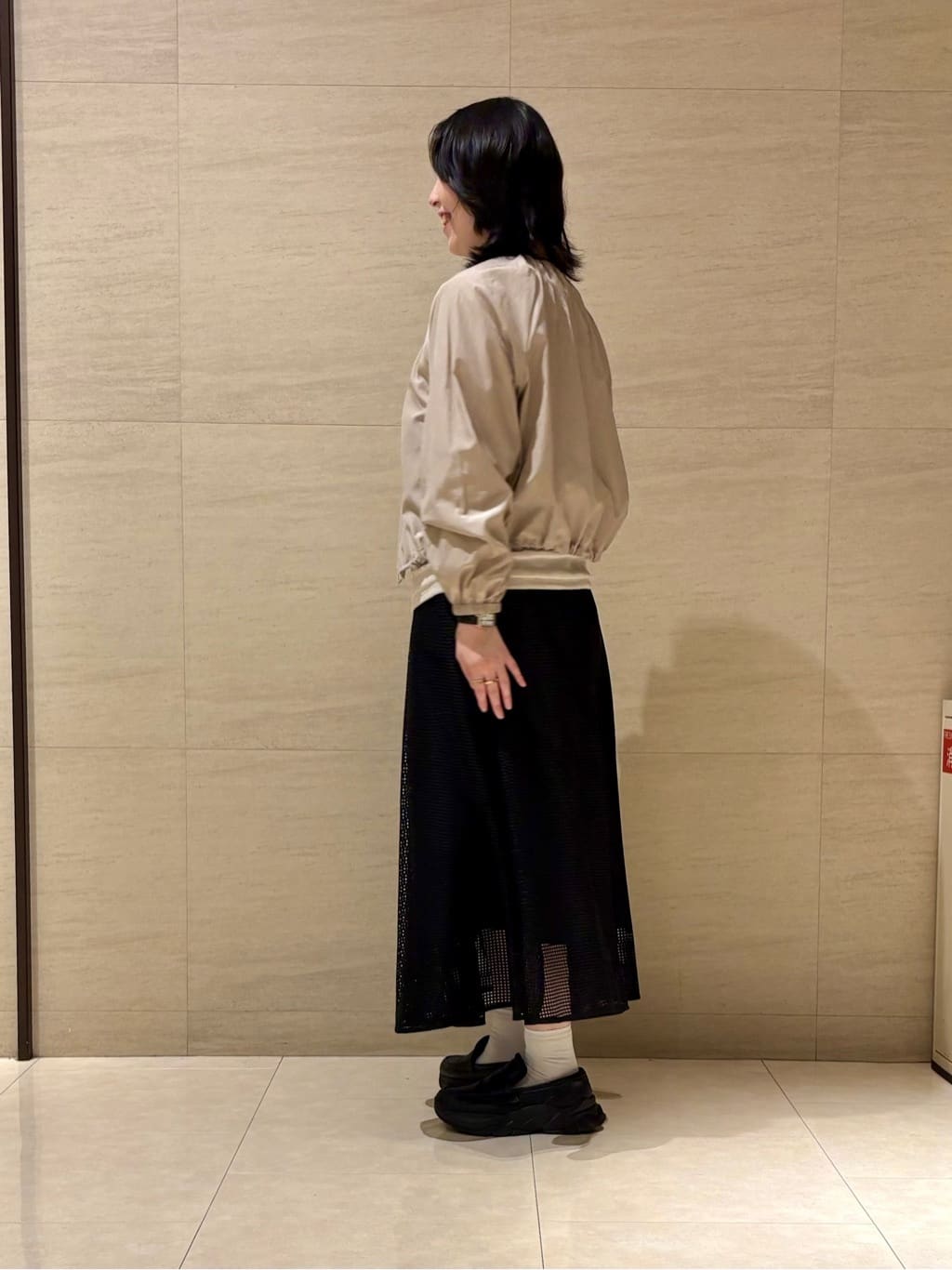 yさんの「UNTITLED｜◆【セットアップ可/はっ水】シャイニータイプライターブルゾン」を使ったコーディネート