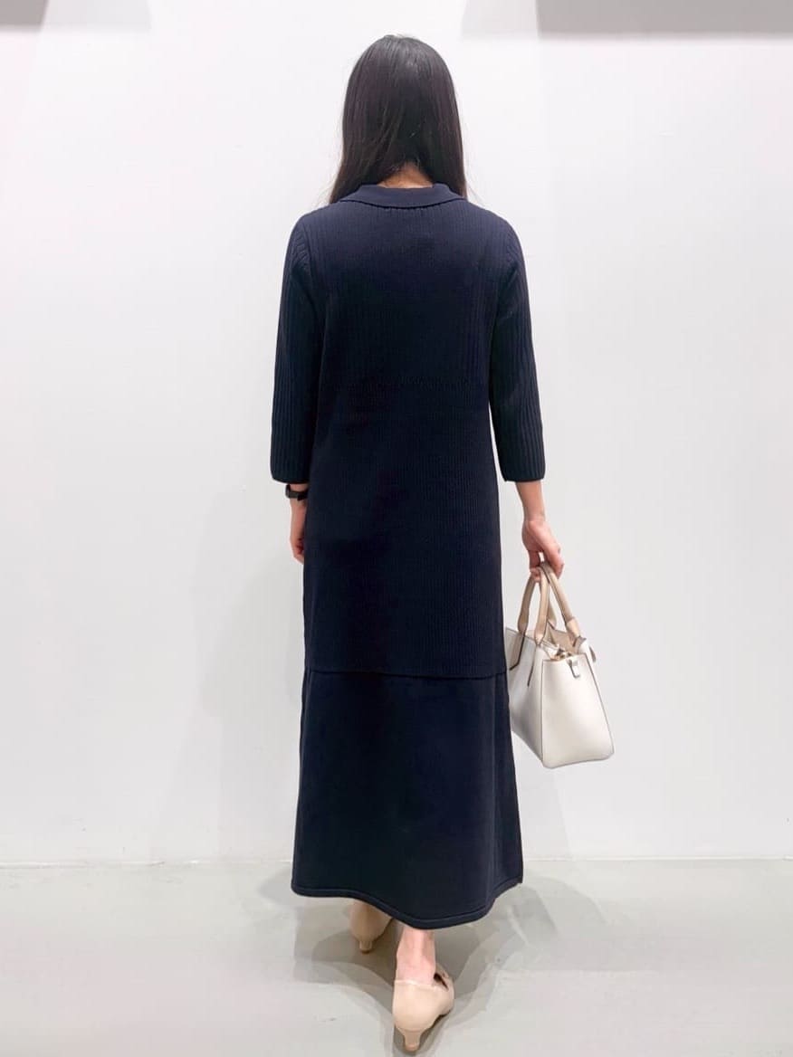 ＷＡさんの「grove｜高評価！【洗える】大人の上品ポロニットワンピース」を使ったコーディネート