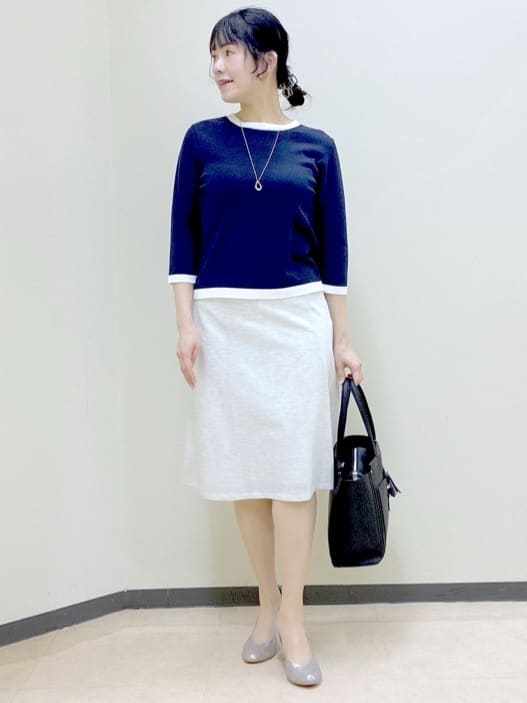 beni_gingerさんの「Reflect｜【アンサンブル可】バイカラーニット」を使ったコーディネート