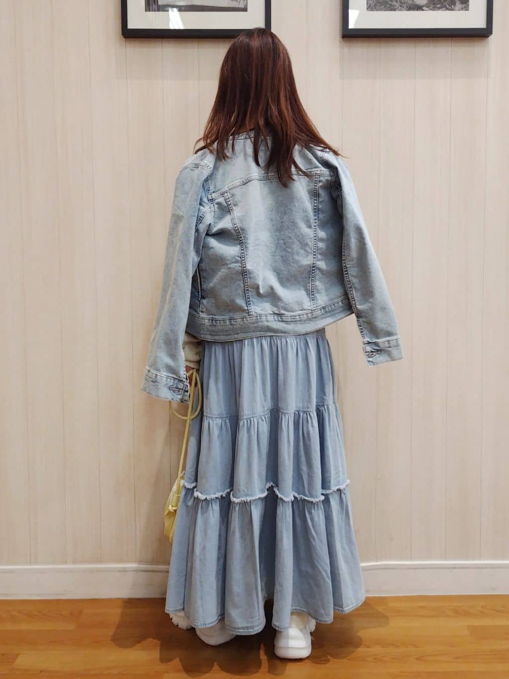 yseさんの「SHOO･LA･RUE｜【洗濯機可/S-LL】ゆるシルエット 甘すぎない　大人の花柄もちもちニット」を使ったコーディネート