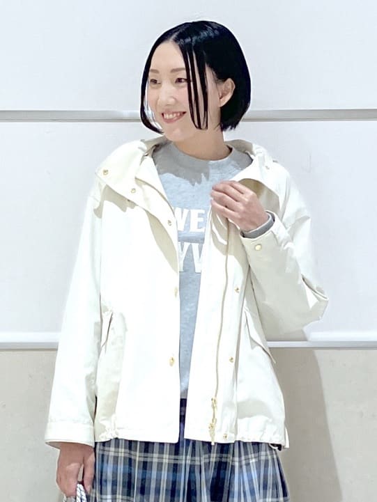 eriko さんの「Dessin｜【撥水/2WAY】フーディーブルゾン」を使ったコーディネート