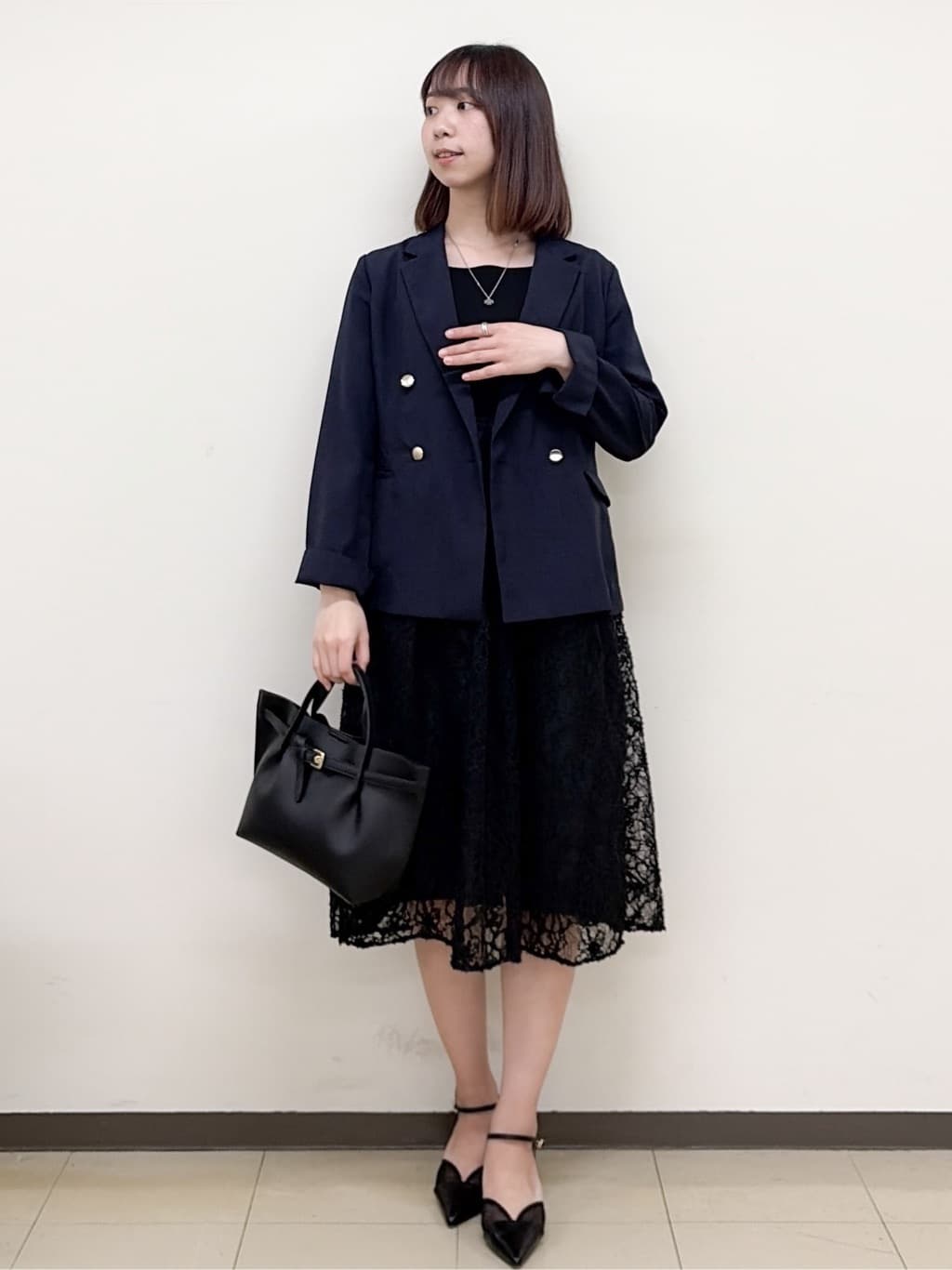 yurinaさんの「index｜《再入荷》ダブルブレストテーラードジャケット【接触冷感／吸水速乾／イージーアイロン／防シワ／洗濯機O」を使ったコーディネート