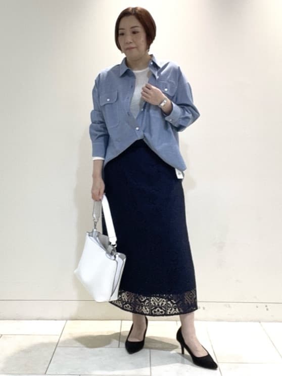 フミさんの「Reflect｜【羽織にも◎】ダンガリーシャツ」を使ったコーディネート