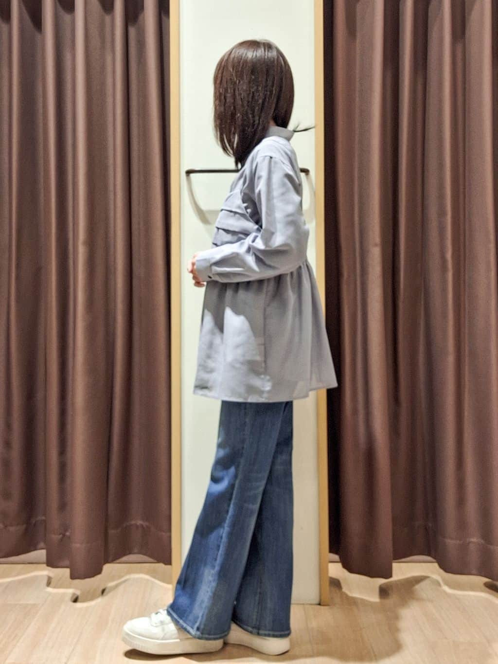 ウタさんの「grove｜【2点SET】今どきシアーシャツ＆キャミセット」を使ったコーディネート