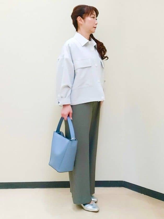 花さんの「Reflect｜【ウエスト総ゴム】チェック柄イージーワイドパンツ」を使ったコーディネート