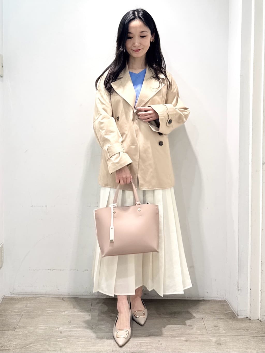 yuicciさんの「OPAQUE.CLIP｜ミドルトレンチコート【洗濯機OK】」を使ったコーディネート