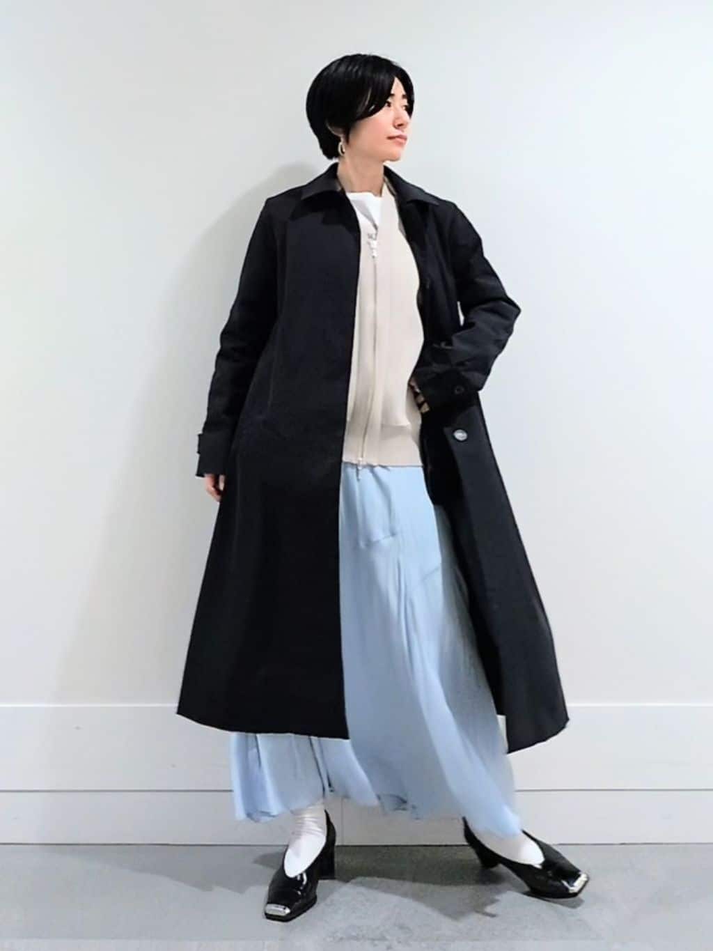ミズタさんの「UNTITLED｜◆【はっ水/洗える】タスランステンカラーコート」を使ったコーディネート