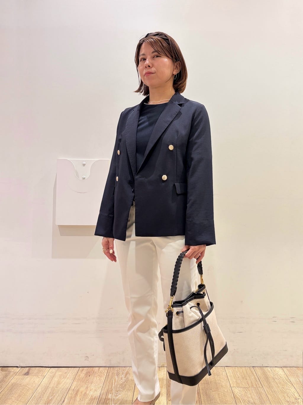YUKOさんの「index｜【接触冷感／UVケア】フレアスリーブバイカラートップス《洗濯機OK》」を使ったコーディネート