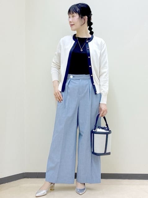  beni_gingerさんの「Reflect｜【アンサンブル可】バイカラーカーディガン」を使ったコーディネート