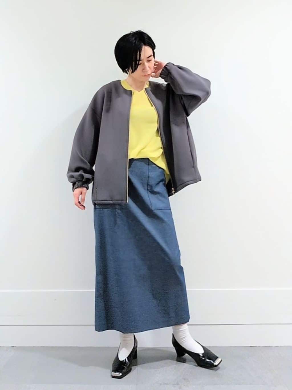 ミズタさんの「UNTITLED｜◆【春アウター/ゆったり】ダンボールジップブルゾン」を使ったコーディネート