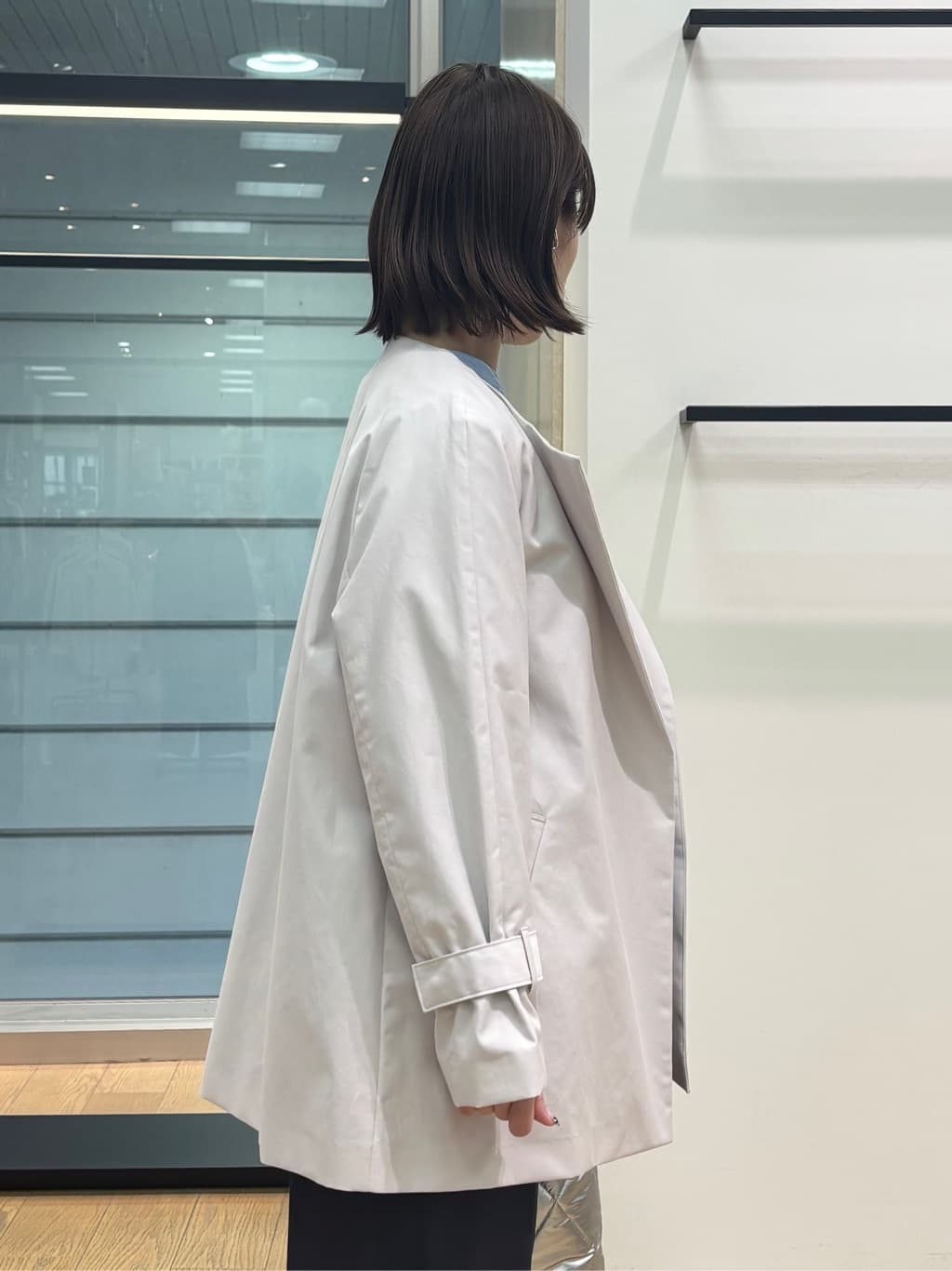asamiさんの「INDIVI｜【洗える／着心地楽ちん】ブラウス風ストライプカットソートップス」を使ったコーディネート