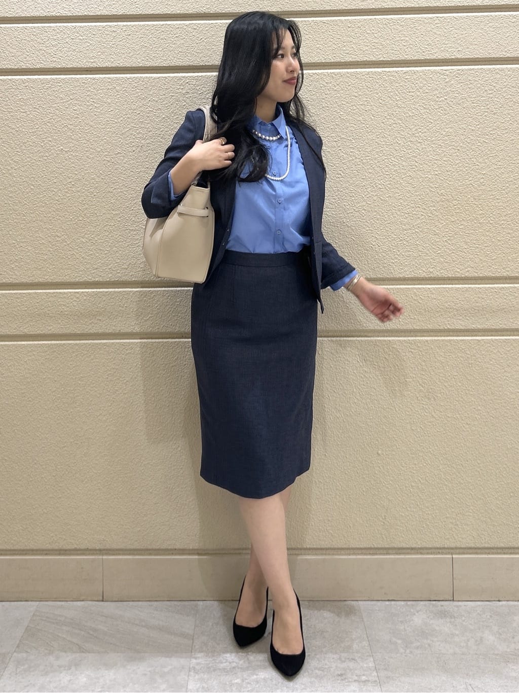 Momokaさんの「COUP DE CHANCE｜【手洗い可／日本製／UVケア】リネンライク カラーレスジャケット」を使ったコーディネート