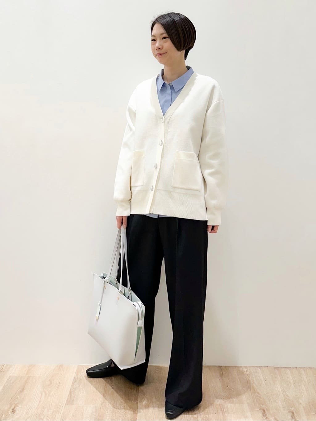 yurieさんの「OPAQUE.CLIP｜【接触冷感】ハーフスリーブシャツ《洗濯機OK／防シワ加工》」を使ったコーディネート