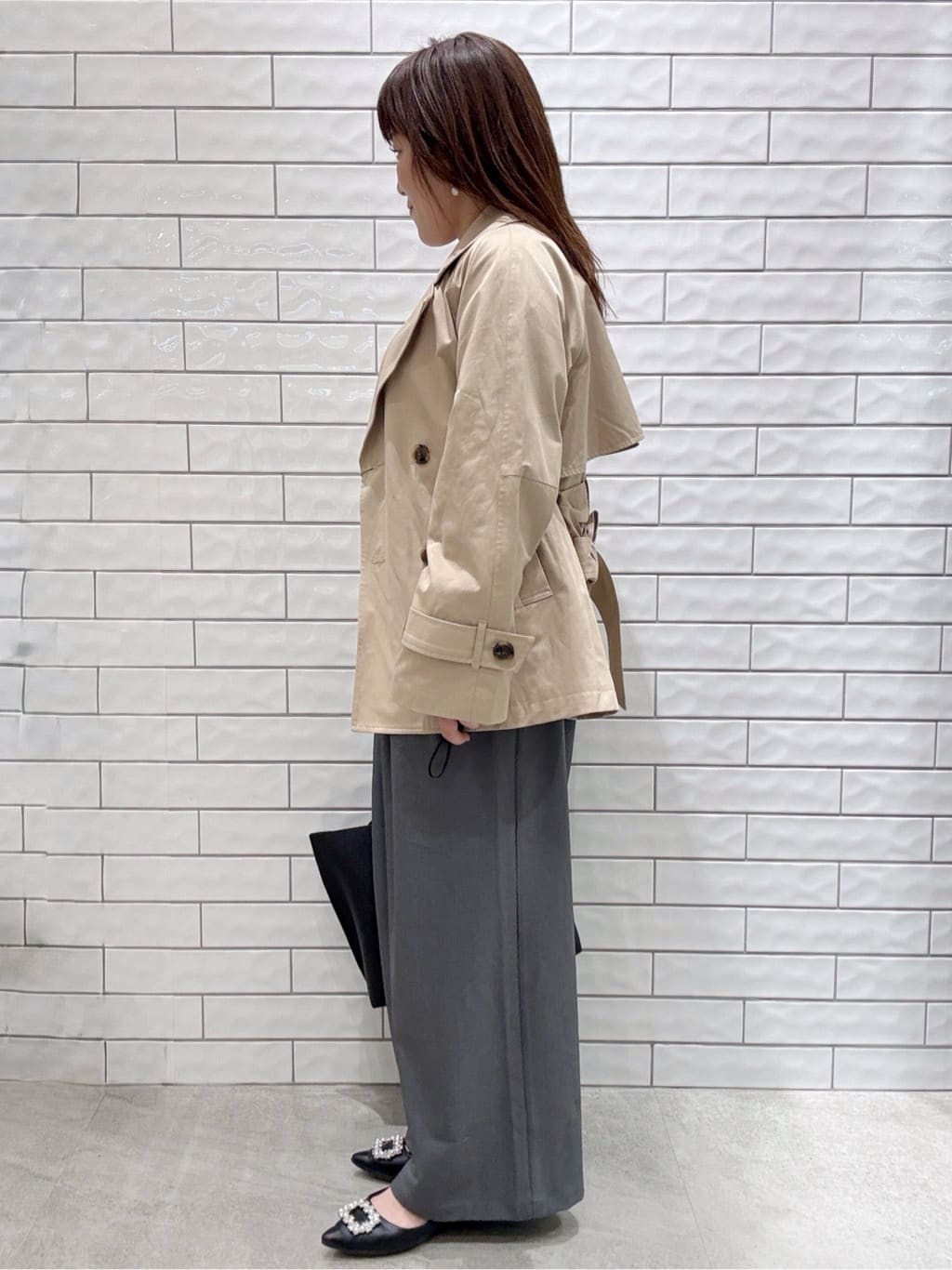maichiさんの「OPAQUE.CLIP｜美脚ストレッチ イージータックワイドパンツ【洗濯機OK】」を使ったコーディネート