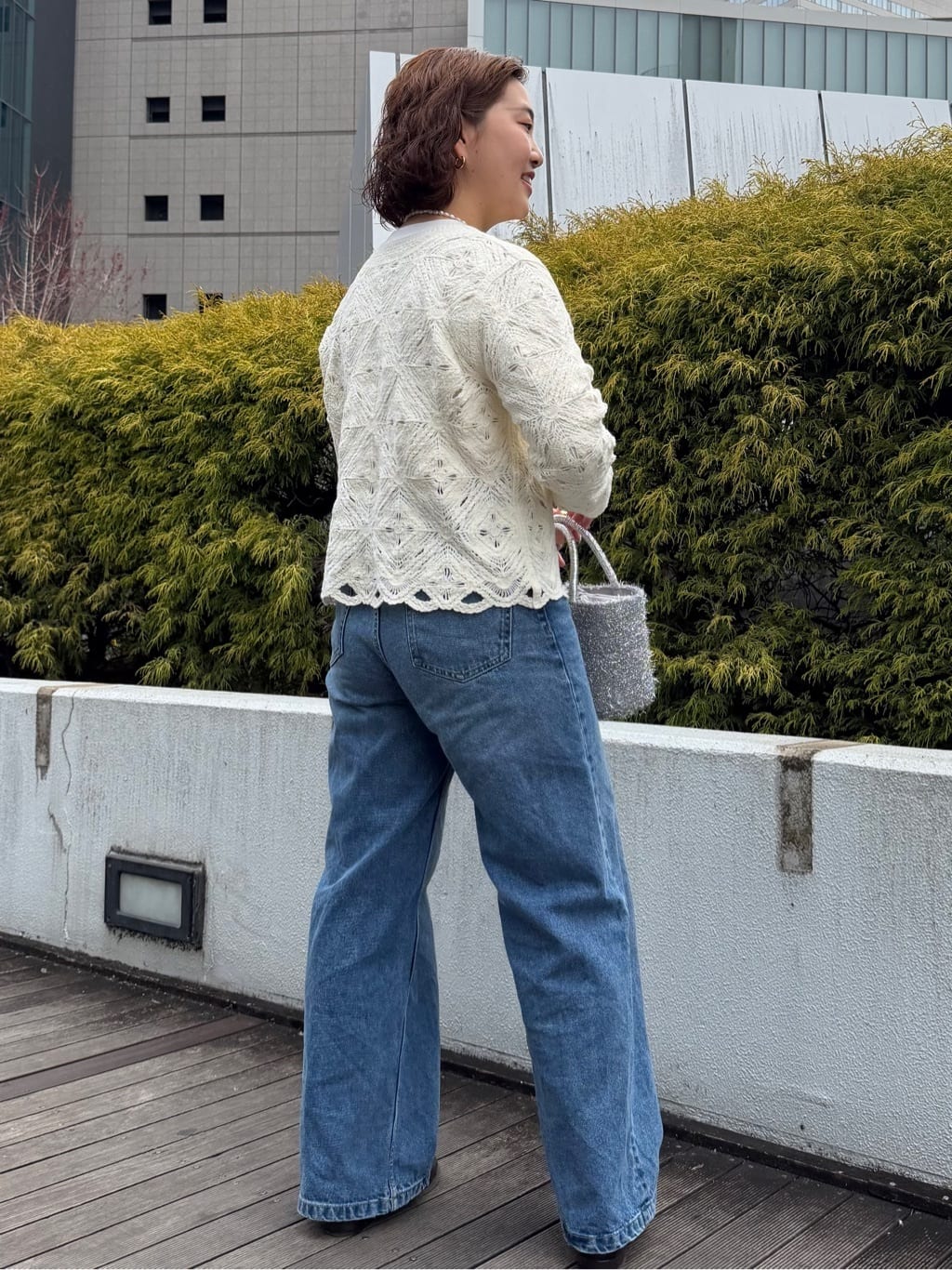 sumicaさんの「OPAQUE.CLIP｜かぎ針風ニットカーディガン【洗濯機OK】」を使ったコーディネート