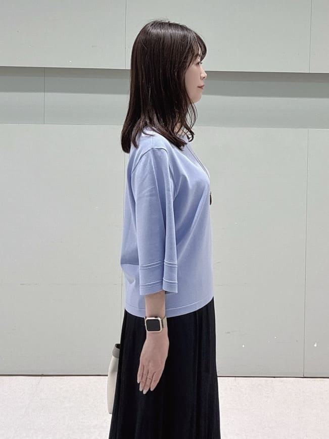 makiさんの「UNTITLED｜【定番人気/はっ水/洗える】タスランショートトレンチコート」を使ったコーディネート