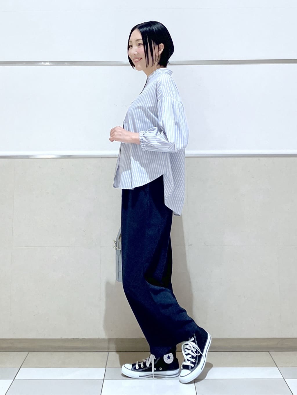 eriko さんの「Dessin｜【洗える】バルーンスリーブバンドカラーシャツ」を使ったコーディネート