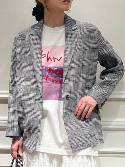TSUKUIさんの「DRESSTERIOR｜J．J．Mercer （ジェイジェイマーサー）【別注】プリントTシャツ」を使ったコーディネート