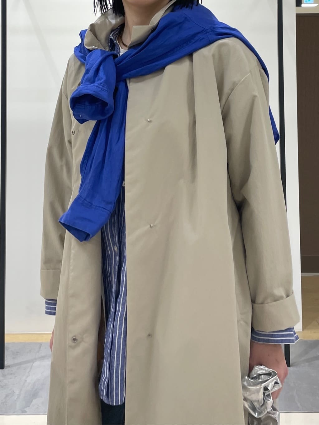 shihoさんの「INDIVI｜【接触冷感／2WAY】カシュクールリネンシャツ」を使ったコーディネート