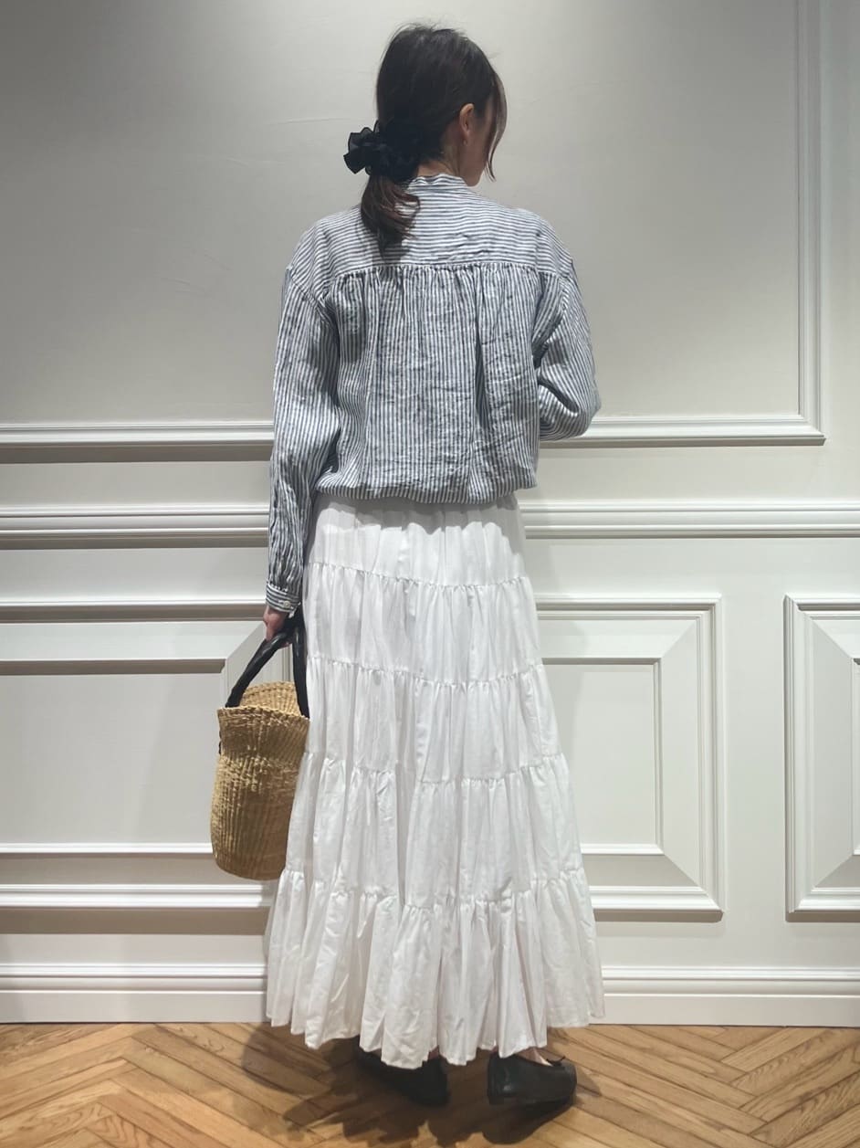 TSUKUIさんの「DRESSTERIOR｜【2WAY/羽織にも】ウォッシャブルリネン ドロストシャツ」を使ったコーディネート