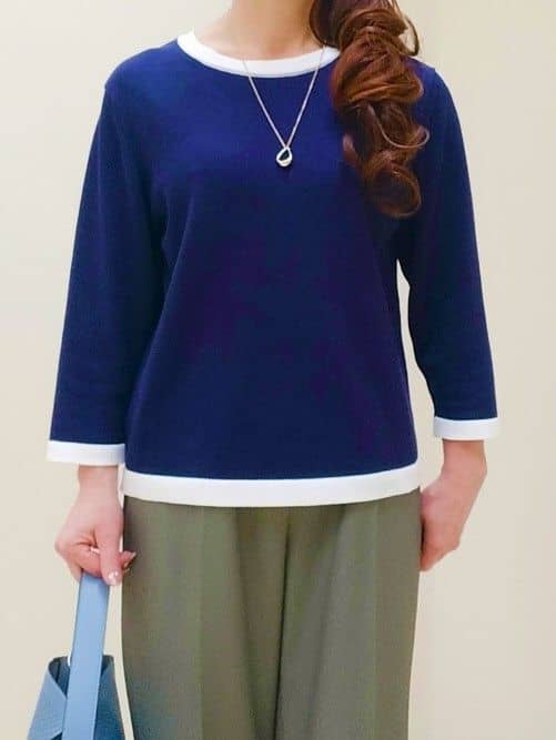 花さんの「Reflect｜【ウエスト総ゴム】チェック柄イージーワイドパンツ」を使ったコーディネート