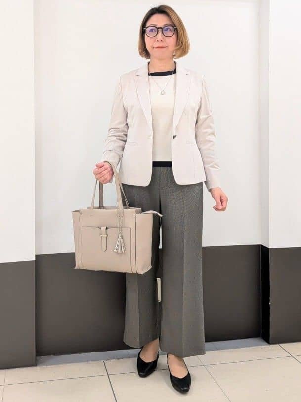 じゅりさんの「Reflect｜【SS-4Lサイズ／UVカット／接触冷感】匠ジャケット／ベーシックテーラード」を使ったコーディネート