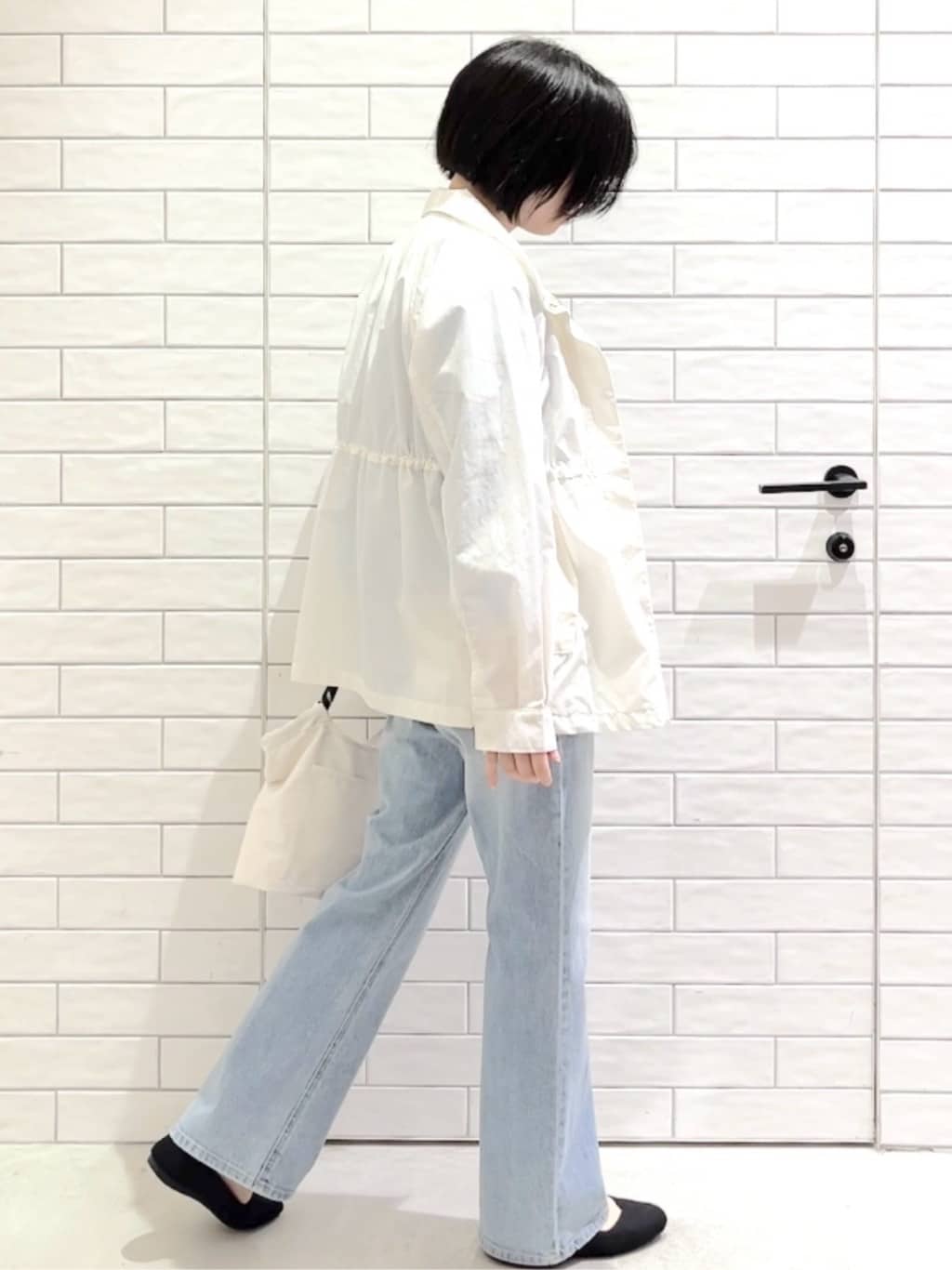 しおりさんの「OPAQUE.CLIP｜撥水スタンドZIPブルゾン【洗濯機OK／UVケア／花粉対応】」を使ったコーディネート