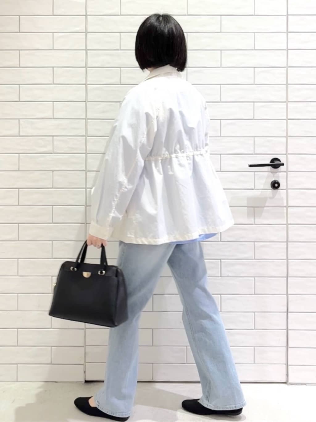 しおりさんの「OPAQUE.CLIP｜撥水スタンドZIPブルゾン【洗濯機OK／UVケア／花粉対応】」を使ったコーディネート