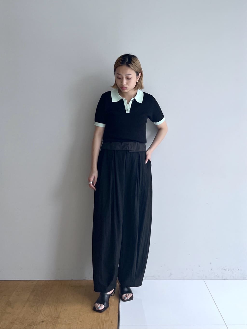 Harukaさんの「INDIVI｜ジャカードポロニット」を使ったコーディネート