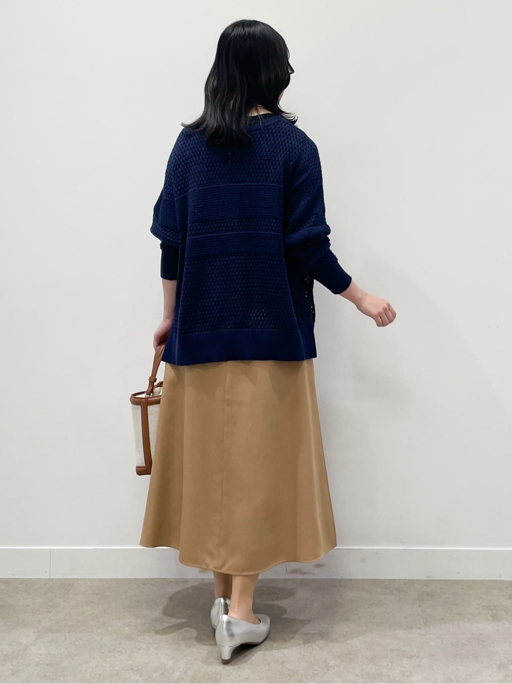 yukariさんの「Reflect｜【レイヤードにおすすめ◎】メッシュ風ドライタッチニット」を使ったコーディネート