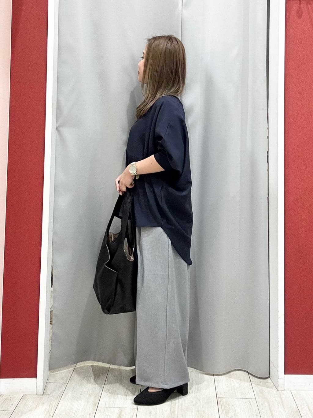 shioさんの「SHOO･LA･RUE｜前後ポケットバルーントートバッグ」を使ったコーディネート