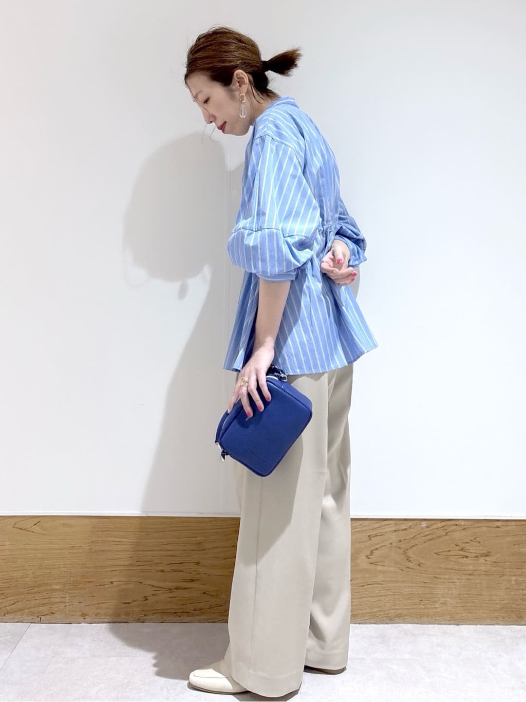 はなさんの「OPAQUE.CLIP｜ストライプペプラムデザインブラウス【洗濯機OK】」を使ったコーディネート