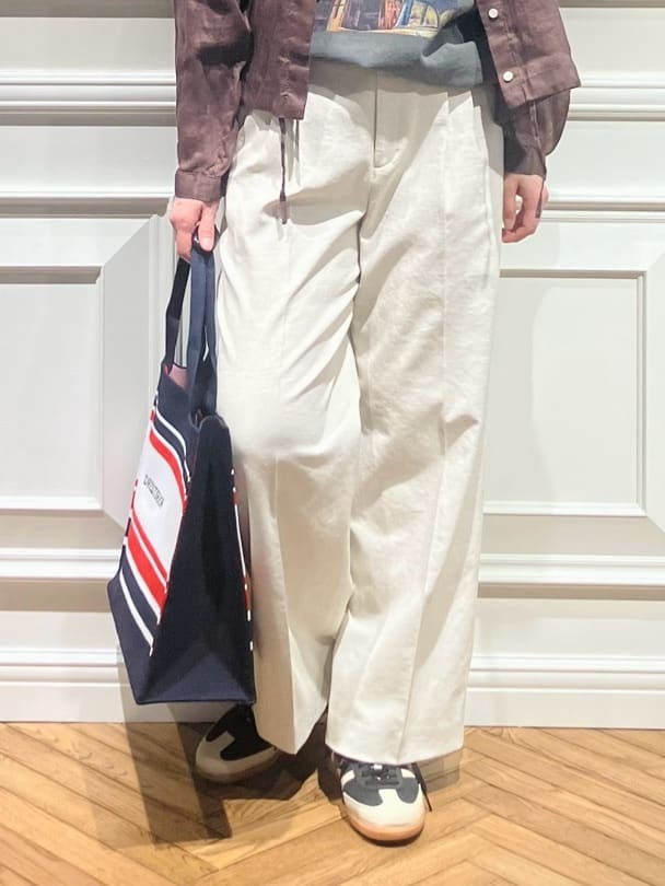 TSUKUIさんの「DRESSTERIOR｜【2WAY/羽織にも】ウォッシャブルリネン ドロストシャツ」を使ったコーディネート