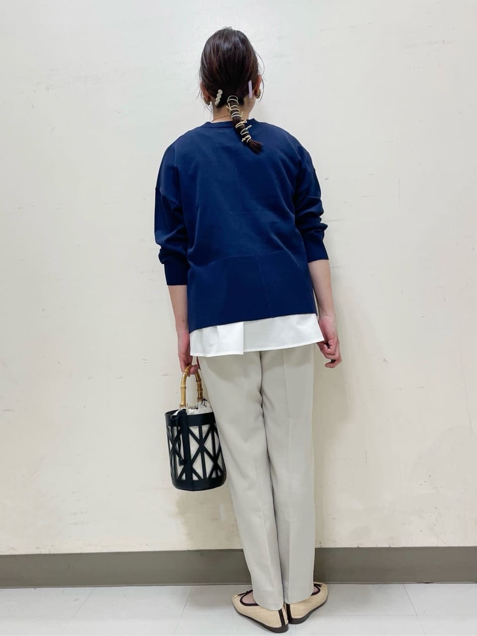 ともも。さんの「OPAQUE.CLIP｜《ツインセット》ワイドニット&times;裾フレアタンクトップ【洗濯機OK】」を使ったコーディネート