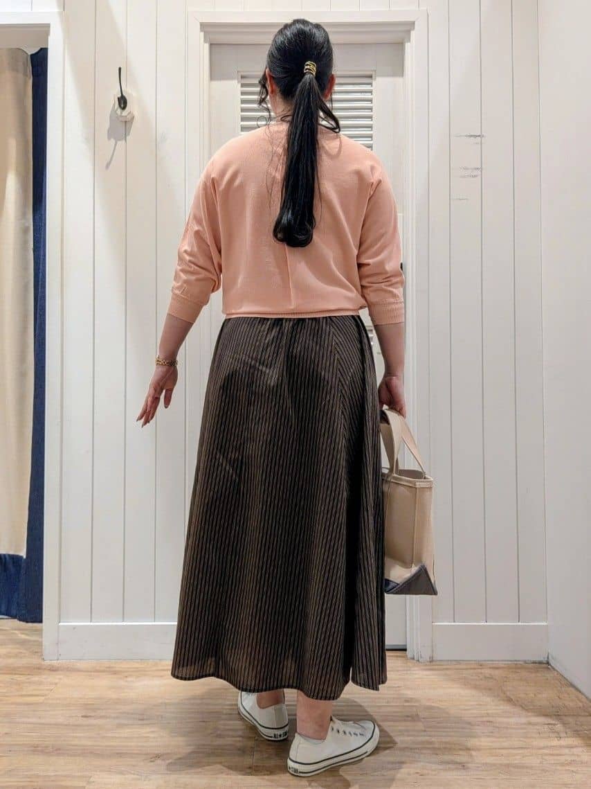 ayakaさんの「Dessin｜【洗える】後ろボタンニットプルオーバー七分袖」を使ったコーディネート