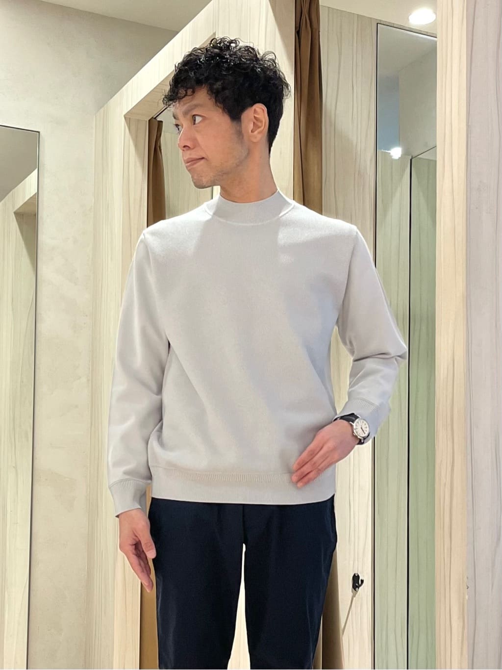 URAさんの「TAKEO KIKUCHI｜スライドパズル ジャカード ブルゾン」を使ったコーディネート