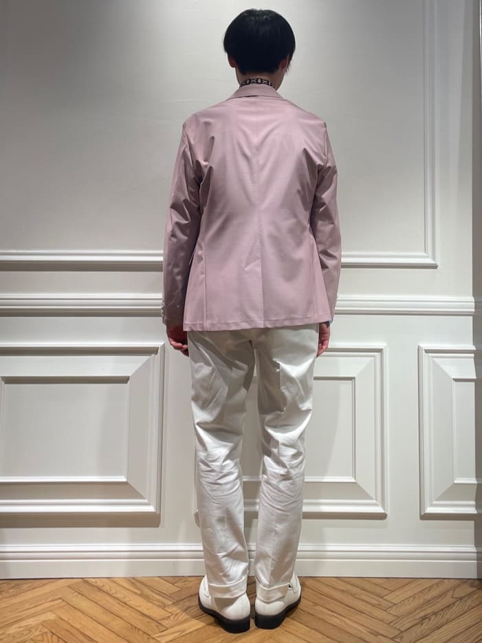橋本さんの「DRESSTERIOR｜【セットアップ可/MonoMax4月号掲載/Safari5月号掲載】CARREMAN ストレッチジャ」を使ったコーディネート