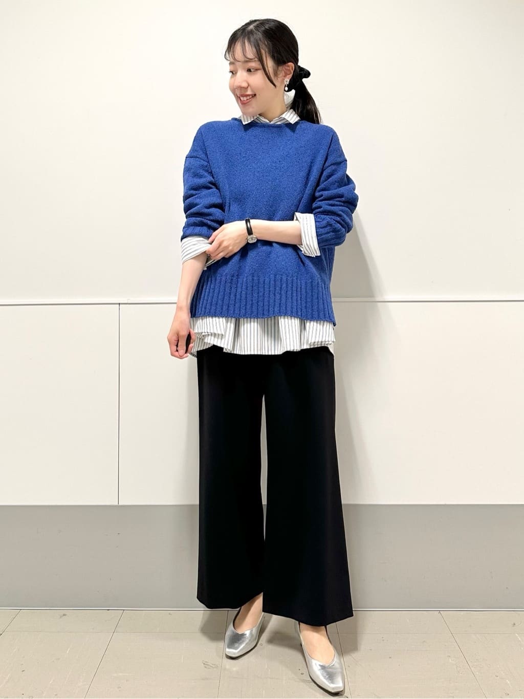 Momoさんの「Reflect｜【レイヤードにおすすめ◎】ロング丈リラクシーニット」を使ったコーディネート