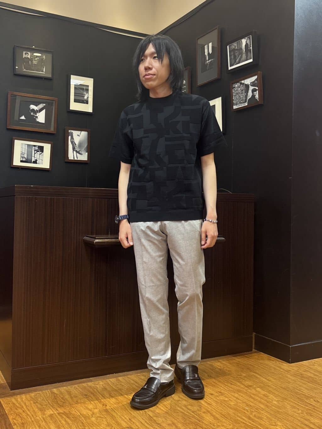 moritaさんの「TAKEO KIKUCHI｜【抗菌防臭】COOL DOTS（R）ドビープリント ジャケット」を使ったコーディネート