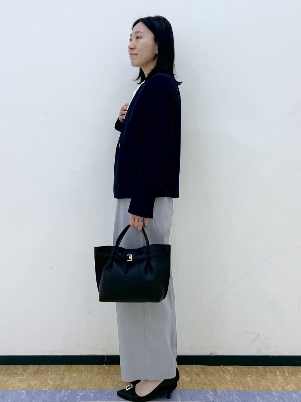 su.さんの「index｜【接触冷感／吸水速乾】ノーカラージャケット／セットアップ対応可《洗える／防シワ／ストレッチ》」を使ったコーディネート